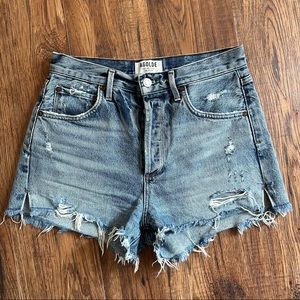 Agolde Jaden denim jean shorts classic revolve